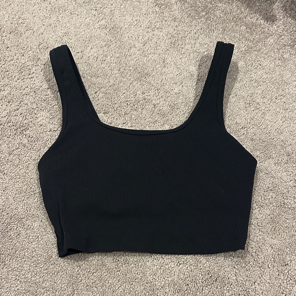 Aerie Black Ribbed Women's Bra Top